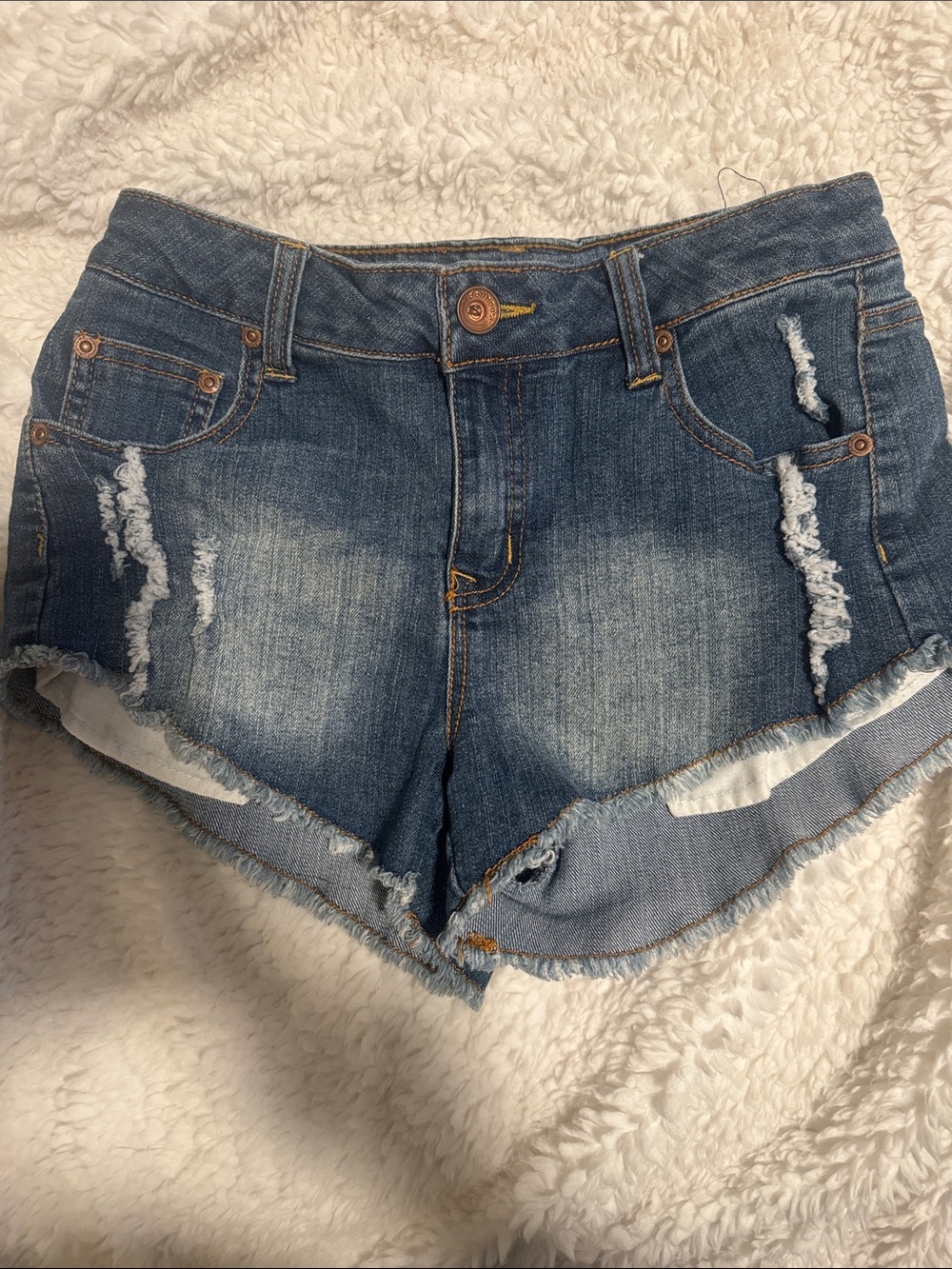 Dollhouse ||  Women’s Distressed High Waist Shorts (3)